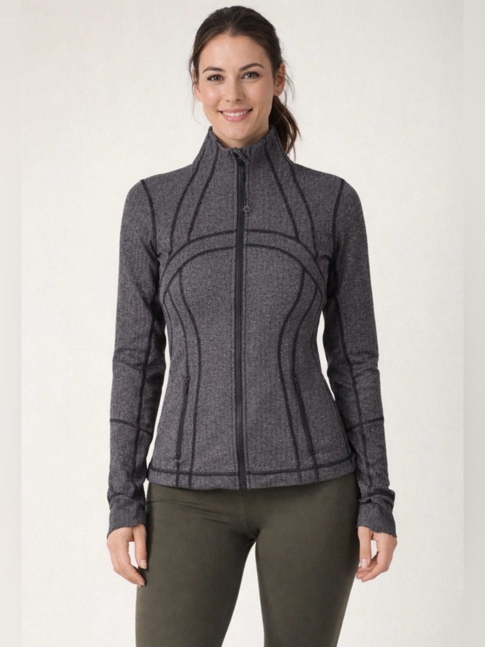 Lululemon Size 6 Define Jacket in 
Heathered Herringbone (First Release-Rare)